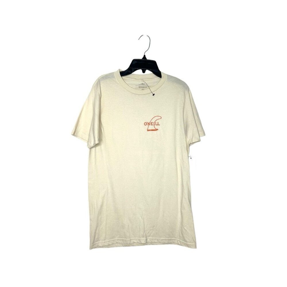 O'Neill Modern Fit Cosmos Graphic Tee Men's Sz S Cream Beach Surf Gorpcore NWT